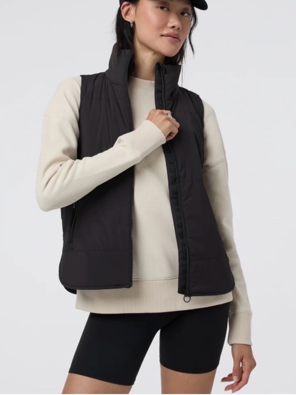 Vuori Quilted Puffer Vest in Black